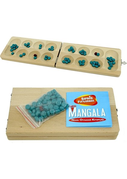 , Ahşap Mangala, Kapaklı Mancala Oyunu, Zeka Oyunları