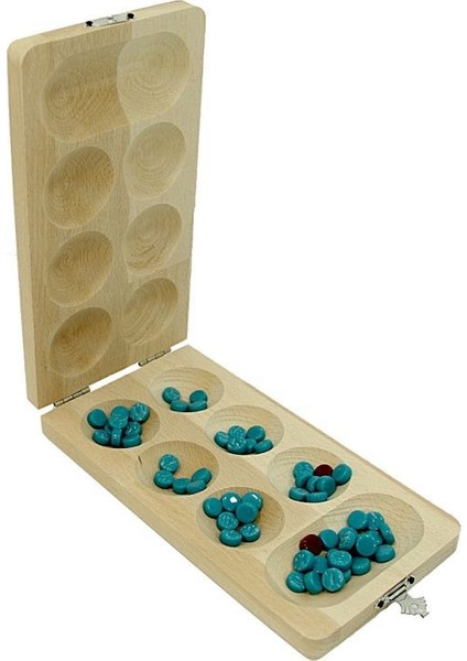 , Ahşap Mangala, Kapaklı Mancala Oyunu, Zeka Oyunları