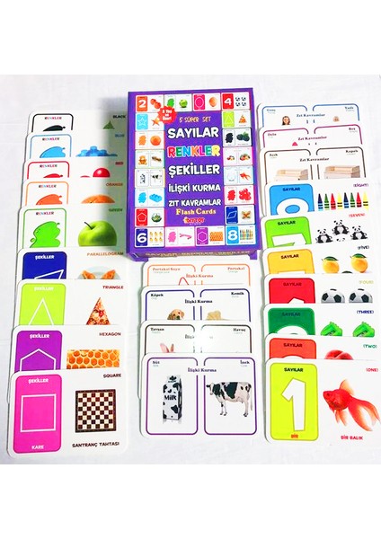 Diy Toy, Süper Set, Sayılar, Renkler, Şekiller, Ilişki Kurma, Eğit