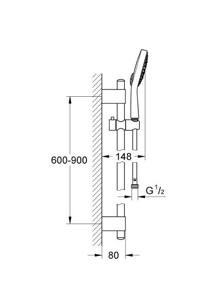 Power&soul Cosmopolitan 130 Sürgülü Duş Seti 4+ Akışlı (27734000) fiyatları