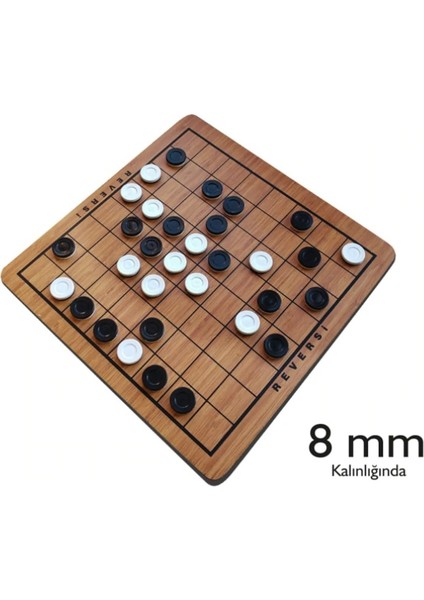 , Ahşap Reversi, Reversi Oyunu, Strateji, Akıl Oyunu,eğitici