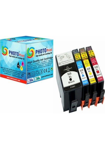 Officejet 6500A Muadil Kartuş Takım / Hp 920XL