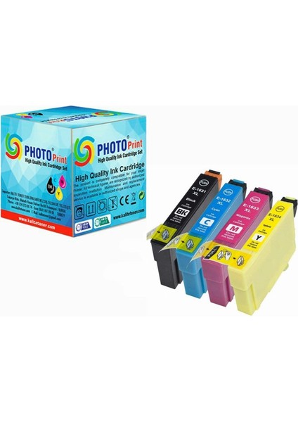 Workforce WF-2520NF Uyumlu T1631-T1632-T1633-T1634 4 Renk Muadil Kartuş Takım