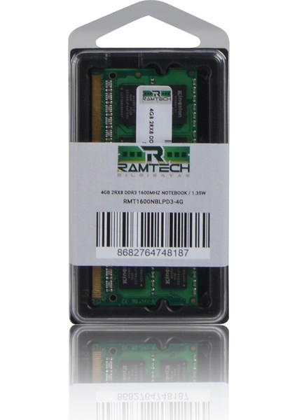 RMT1600NBLPD3-4G 4 GB Ddr3 1600 Mhz CL11 1.35 V Notebook Ram RMT1600NBLPD3-4G