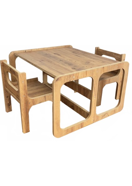 Çocuk Aktivite Masası ve Sandalyesi (2 Adet) / Montessori Desk And Chair