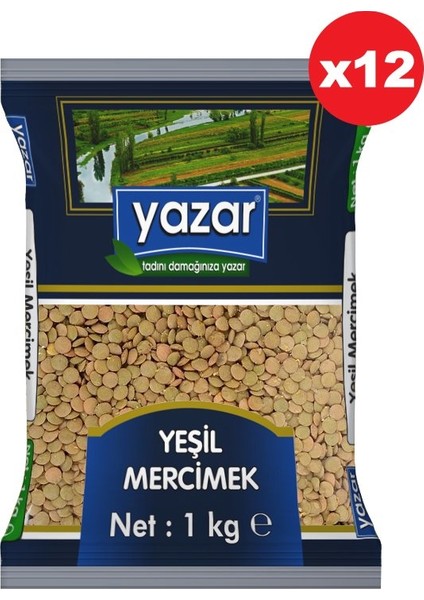 Yeşil Mercimek 1kg 12'li