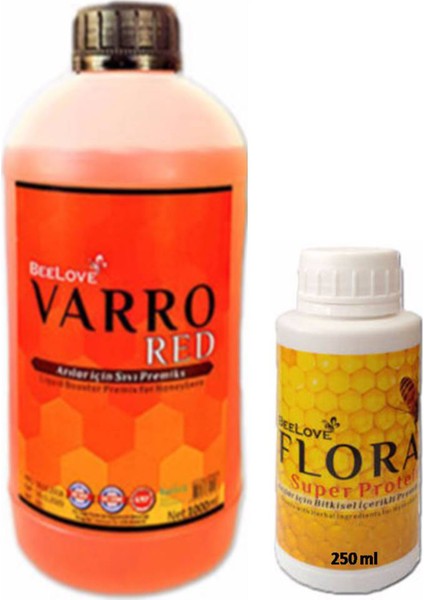 Atarlar Arıcılık Beelove Varro Red 1000 Ml Ve Flora Süper Protein 250 Ml (1'Er Adet)