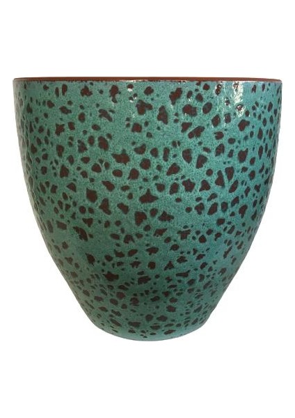Özel Yapım Turkuaz Renk Sırlı Toprak Saksı (23*23 Cm) fiyatları