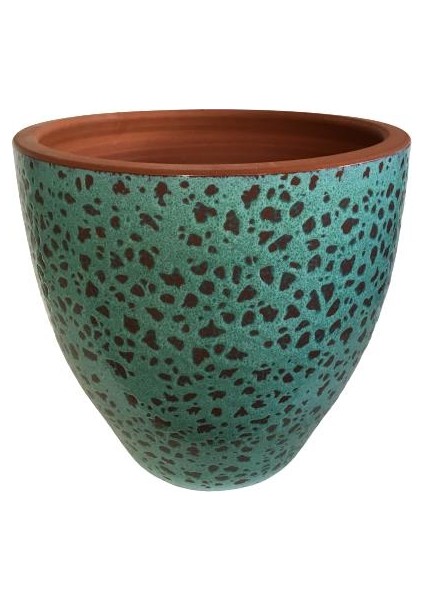 Özel Yapım Turkuaz Renk Sırlı Toprak Saksı (23*23 Cm) modelleri