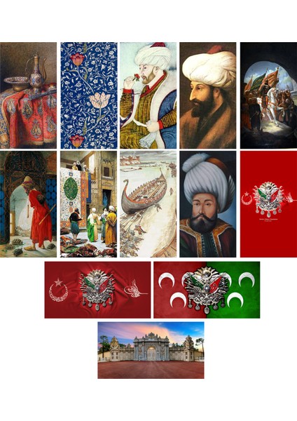Osmanlı Imparatorluğu Kartpostal Set 8 x 15 cm