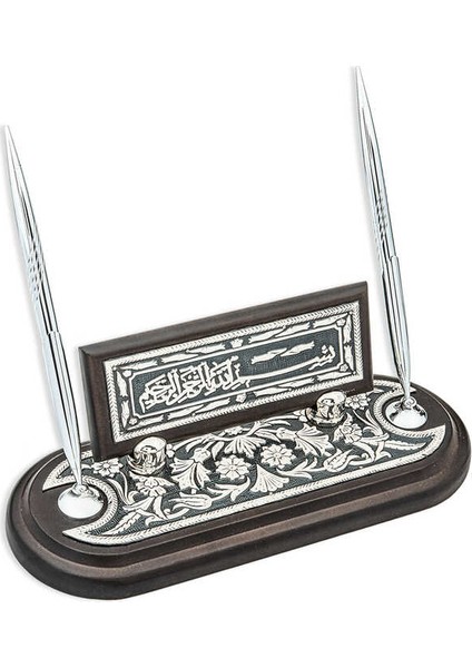 Gümüş Çiçek Desenli Besmele Masa Üstü Kalemlik fiyatları