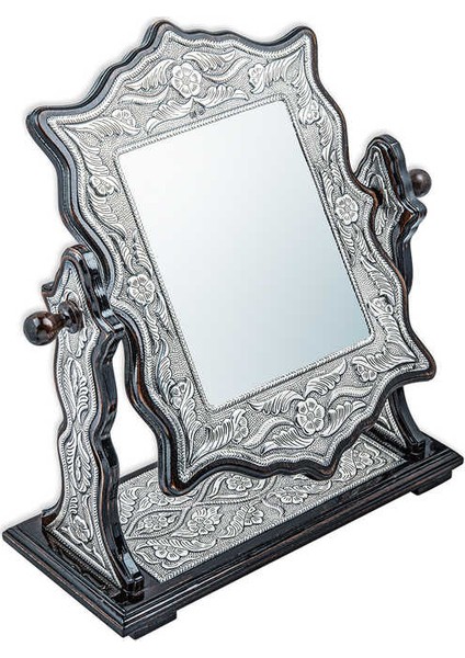 ​gümüş Çiçek Desenli Kare Çift Taraflı Ayna fiyatları