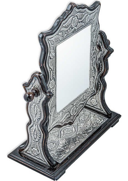 ​gümüş Çiçek Desenli Kare Çift Taraflı Ayna fırsatları