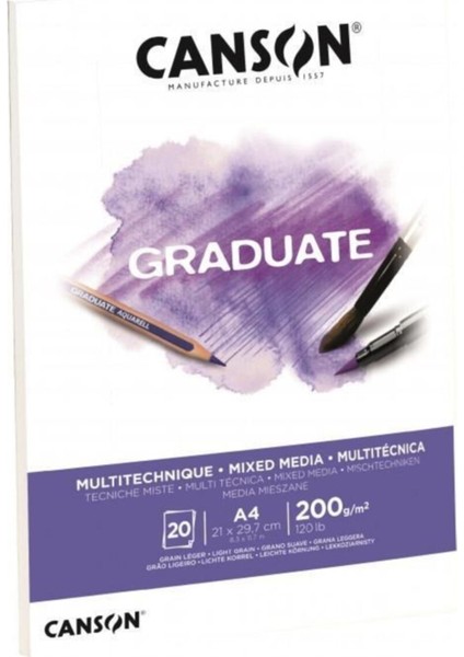 Graduate Çizim Defteri A4 20 Yaprak 200 gr