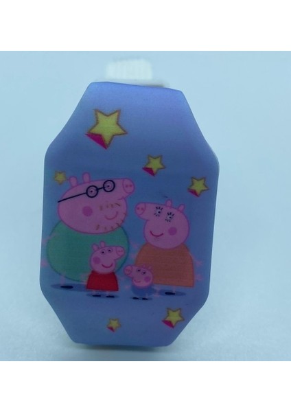 Peppa Pig Ailesi Karanlıkta Parlayan Led Oyuncak Saat