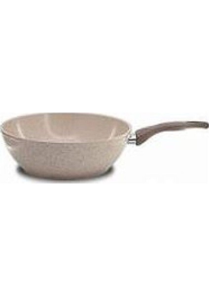 Oms 3211 Granit 28CM  Wok Tava Kahve