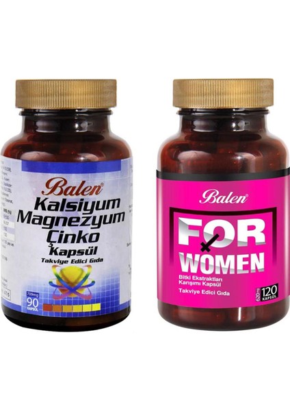 For Woman(Bayan)+Balen Kalsiyum Magnezyum Çinko