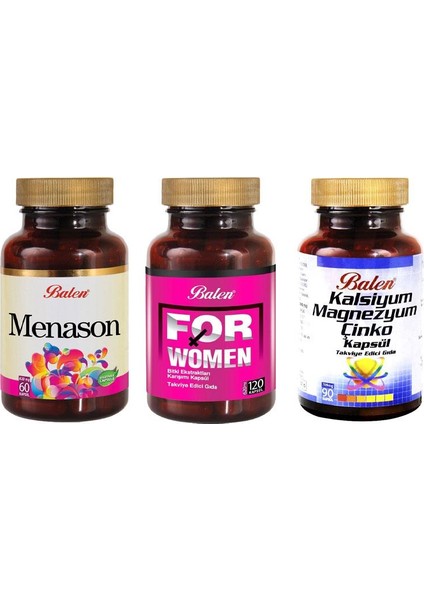 For Woman(Bayan)+Balen Menason +Kalsiyum Magnezyum Çinko