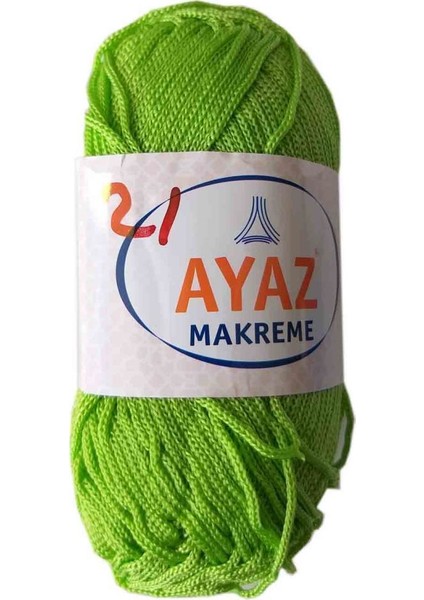 Angel Çanta Akssesuar 100 Gram Polyester Makrome No:21 Fosforlu Yeşil