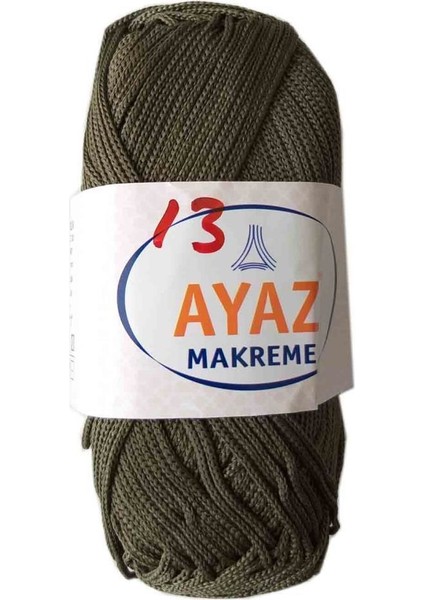 Angel Çanta Akssesuar 100 Gram Polyester Makrome No:13 Haki
