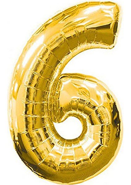 6 Rakam Folyo Balon Gold 40'İnch