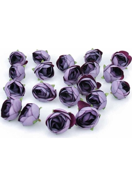 Mor 20 Adet Kafa Şakayık Çiçek ( Yapay Çiçek )