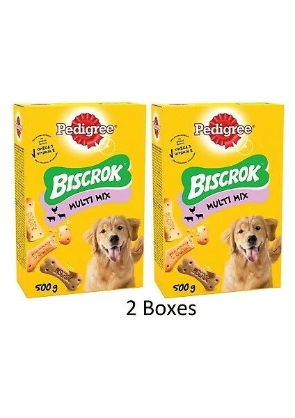 Biscrok Multi Mix Köpek Ödül Bisküvisi 500 gr x 2 Adet