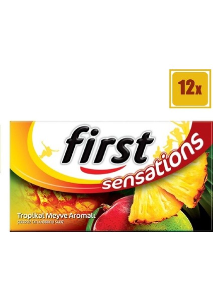 Sensations Tropik Karnaval Tropikal Meyve Aromalı Sakız 27 gr 12'li Set