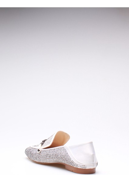 Plus Beyaz Textil Taşlı Kadın Babet fırsatları