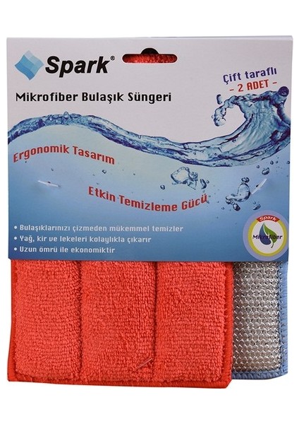 Mikrofiber Bulaşık Süngeri 2'li