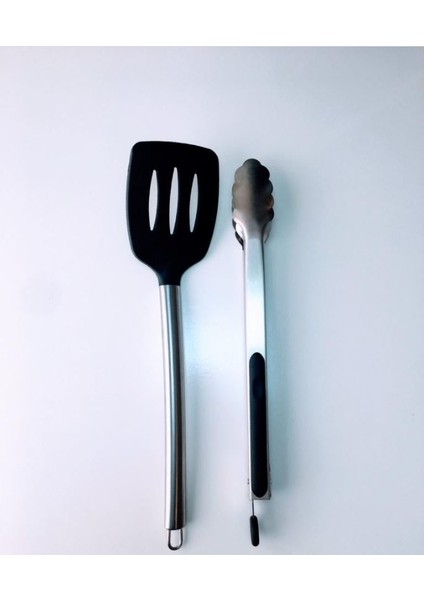 Silikon Spatula ve Maşa Seti