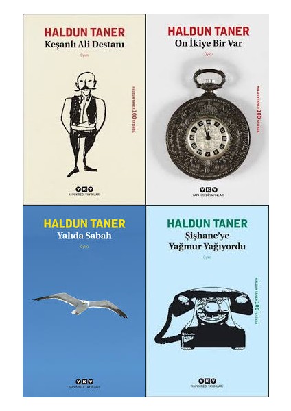 Haldun Taner 4 Kitap Set (Keşanlı Ali Destanı, On Ikiye Bir Var, Yalıda Sabah, Şişhane'ye Yağmur Yağıyordu)