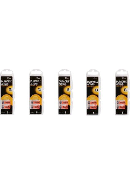 Activair 13 Kulaklık Pili 6'lı Blister 5 Paket
