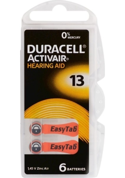 Activair 13 Kulaklık Pili 6'lı Blister 5 Paket fiyatları