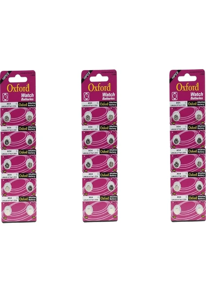 Ag 4 LR626 Düğme Pil 10'lu 3 Paket