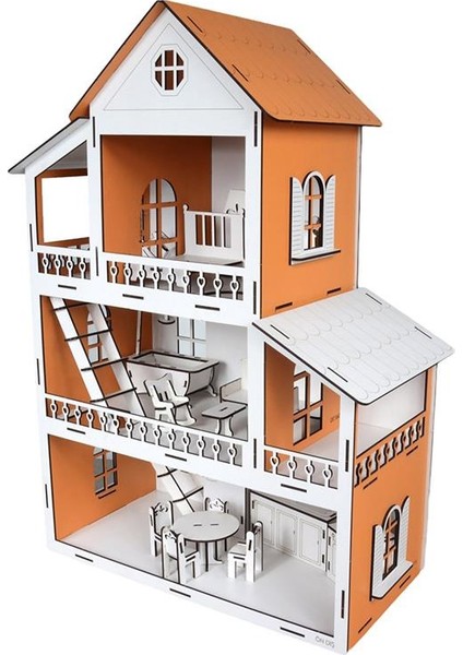 Toys Ahşap Çocuk Oyun Evi Turuncu