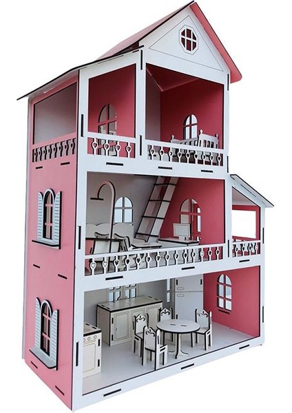 Toys Ahşap Çocuk Oyun Evi Pembe modelleri