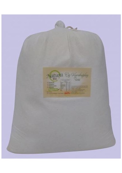 Natura Will Glutensiz Çiğ Kara Buğday Unu 5kg