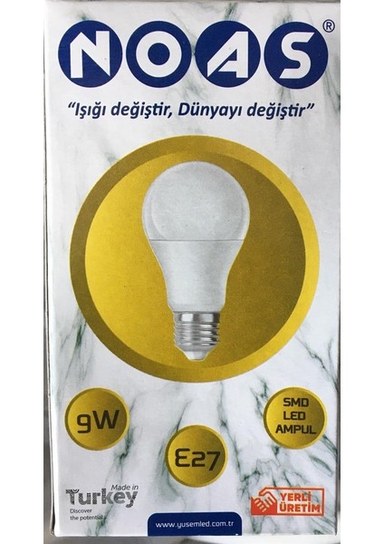 2 Adet Noas LED Ampul Günışığı 12W Ampül Gücü Yüksek Kalite, Uzun Ömürlü, Tasarruflu Ampul