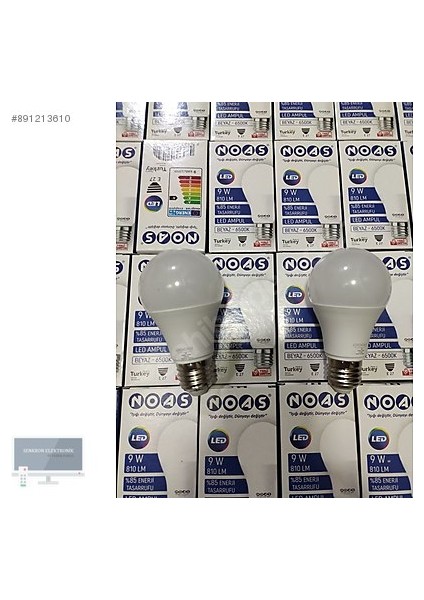 2 Adet Noas LED Ampul Günışığı 12W Ampül Gücü Yüksek Kalite, Uzun Ömürlü, Tasarruflu Ampul