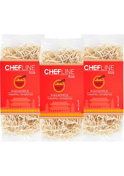 Chefline Asia Yumurtalı Çin Eriştesi 3X350GR.