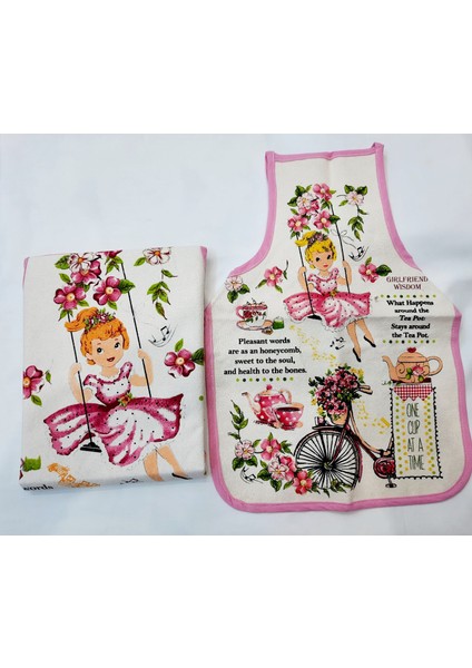 Analı Kızlı Mutfak Önlüğü