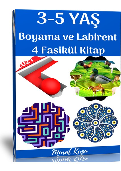 3-5 Yaş Boyama ve Labirent Kitap Seti (4 Fasikül Kitap)
