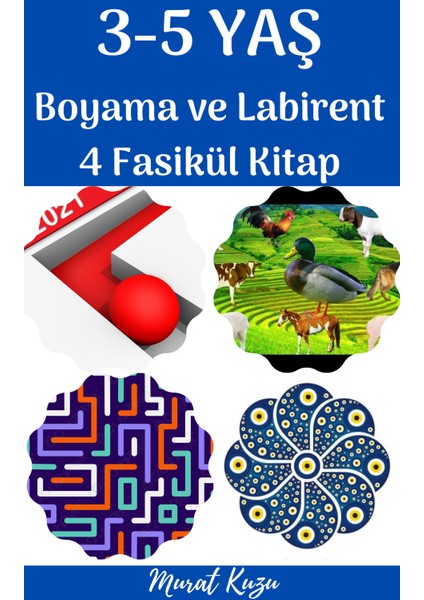 3-5 Yaş Boyama ve Labirent Kitap Seti (4 Fasikül Kitap)