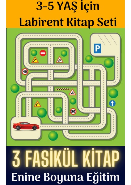 3-5 Yaş Için Labirent Kitap Seti (3 Fasikül Kitap)