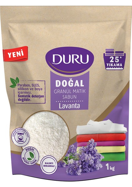 Doğal Granül Matik Sabun Lavanta 1 kg x 4'lü