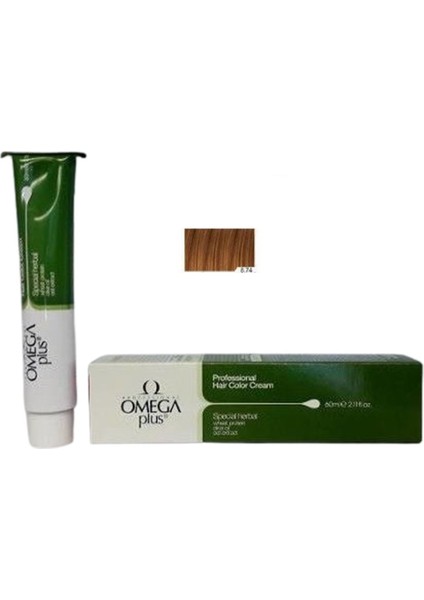 Omega Plus Color Professional Hair Color Cream 60 ml 8,74/mk Hürrem Karamel