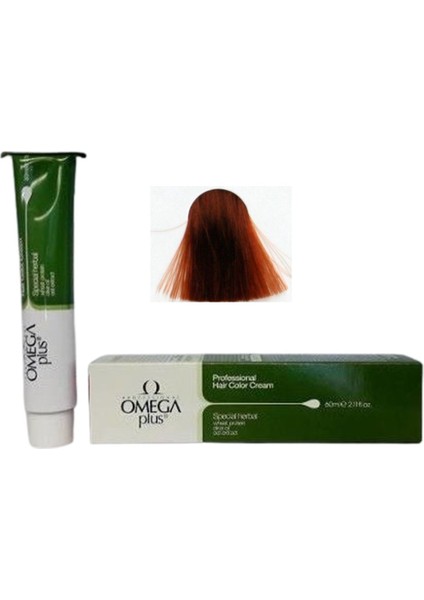 Omega Plus Color Professional Hair Color Cream 60 ml 7.43 Hürrem Bakırı