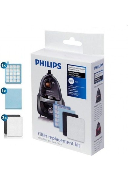 Philips Powerpro Compact Fc 8516 Hepa Filtre Seti