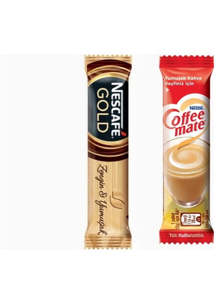 Gold 2 gr 100 'lü ve Nestle Coffee Mate 5 gr 100 'lü